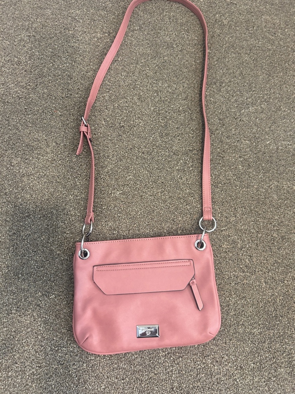 Nine West Dusty Rose Crossbody Bag with Front Pocket